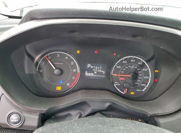 4S3GTAC69K3708583 2019 SUBARU IMPREZA Black Widok zestawu wskaźników