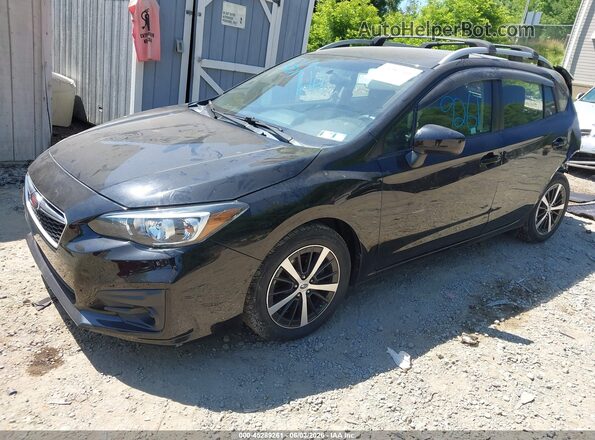 4S3GTAC6XK3727157 2019 SUBARU IMPREZA Black Առջևի ձախ երեք քառորդ տեսարան