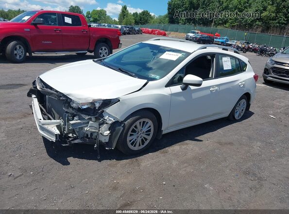 4S3GTAD62J3716974 2018 SUBARU IMPREZA White Առջևի ձախ երեք քառորդ տեսարան