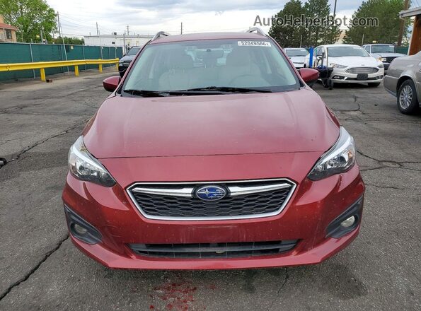 4S3GTAD64K3758256 2019 SUBARU IMPREZA Maroon Widok z przodu