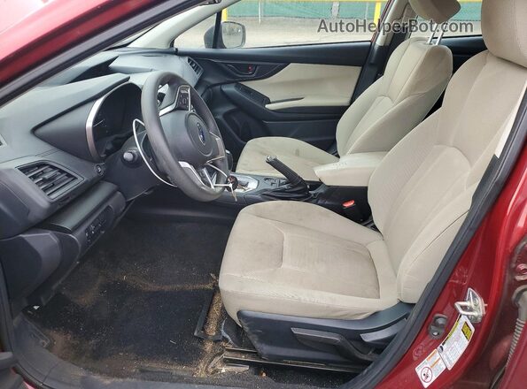 4S3GTAD64K3758256 2019 SUBARU IMPREZA Maroon Widok wnętrza z przodu