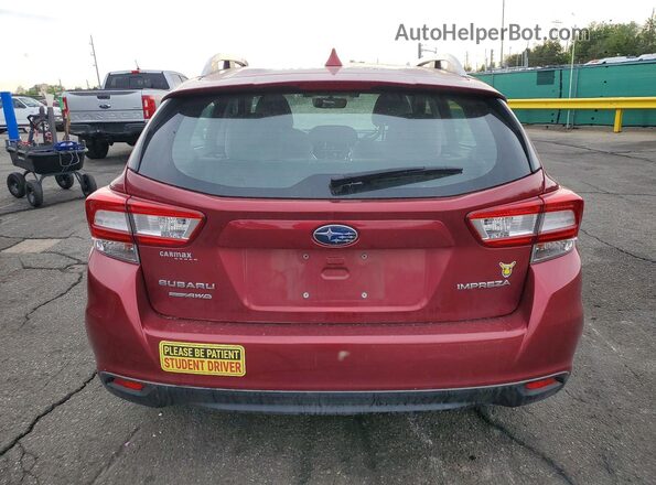 4S3GTAD64K3758256 2019 SUBARU IMPREZA Maroon Widok z tyłu