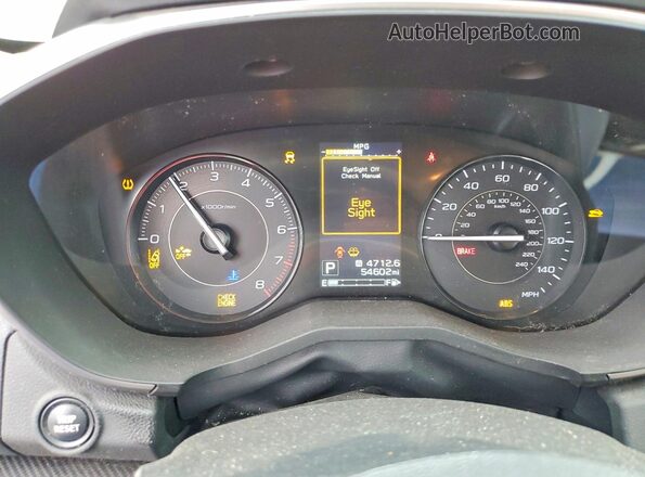 4S3GTAD64K3758256 2019 SUBARU IMPREZA Maroon Widok zestawu wskaźników