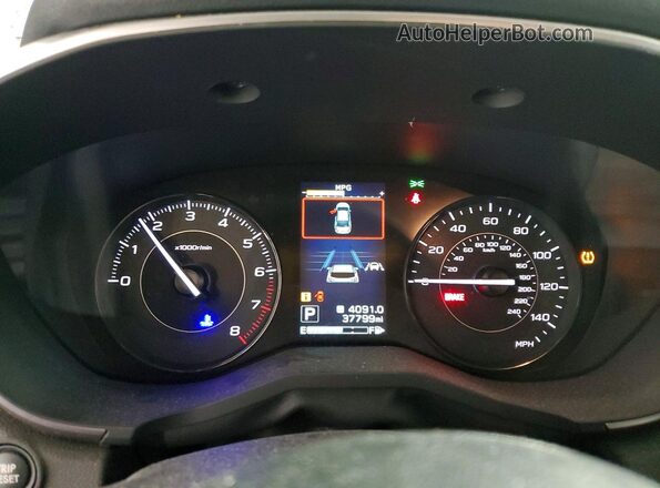 4S3GTAD68J3701637 2018 SUBARU IMPREZA Blue Widok zestawu wskaźników