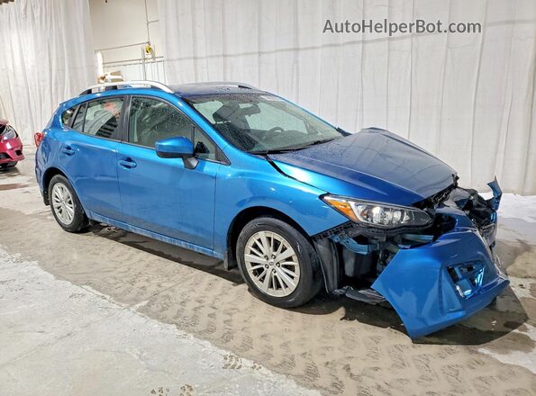 4S3GTAD68J3701637 2018 SUBARU IMPREZA Blue Przód prawy