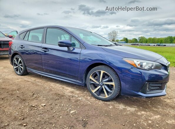 4S3GTAL63M3703107 2021 SUBARU IMPREZA Blue Przód prawy