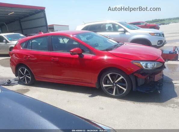 4S3GTAL67L3735444 2020 SUBARU IMPREZA Red Widok wnętrza z tyłu