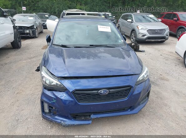 4S3GTAL68H3750591 2017 SUBARU IMPREZA Blue Instrument cluster view