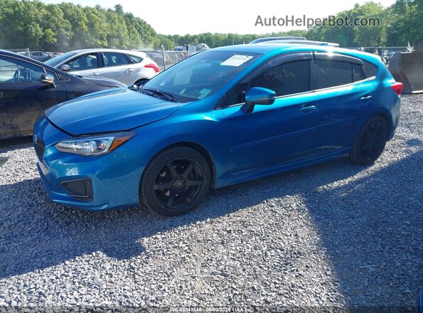 4S3GTAL69J1704706 2018 SUBARU IMPREZA Blue Առջևի ձախ երեք քառորդ տեսարան