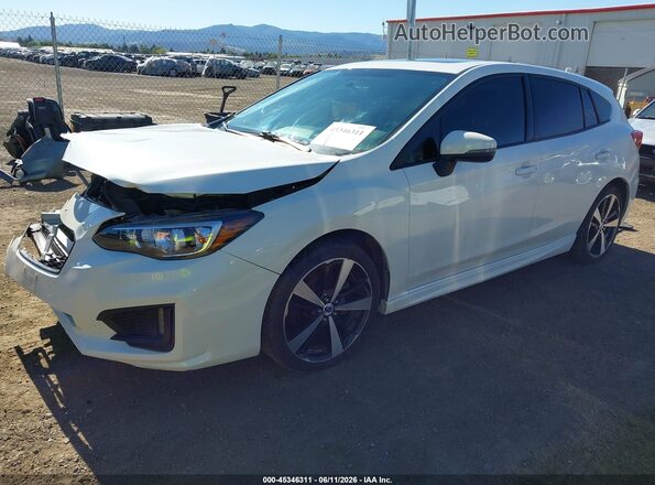4S3GTAM61H3744078 2017 SUBARU IMPREZA White წინა მარცხენა ხედი სამი მეოთხედიდან