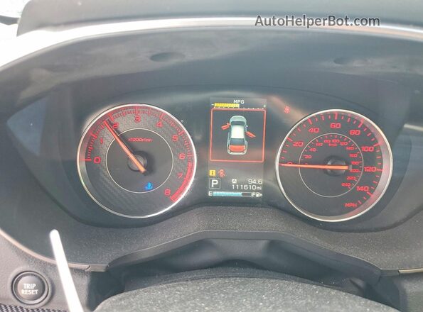 4S3GTAM62H3702065 2017 SUBARU IMPREZA Red Вид щитка приладів