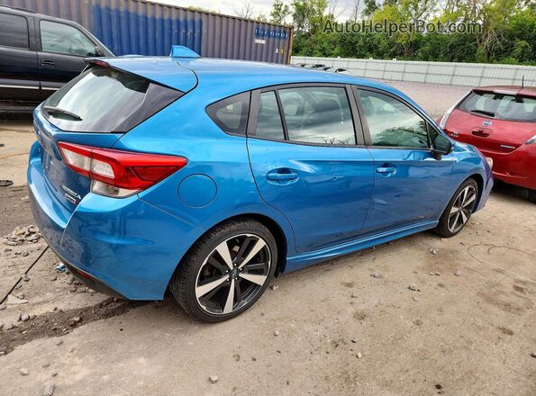4S3GTAM63K3758216 2019 SUBARU IMPREZA Синий Задняя правая четверть