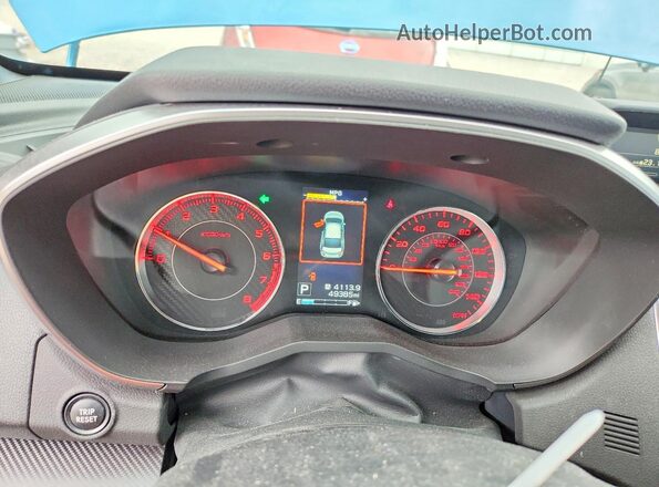 4S3GTAM63K3758216 2019 SUBARU IMPREZA Синий Вид щитка приборов