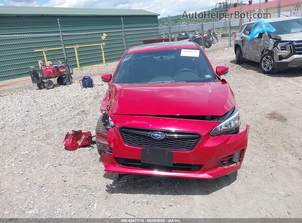 4S3GTAM66K3757559 2019 SUBARU IMPREZA Red Vista interior trasera