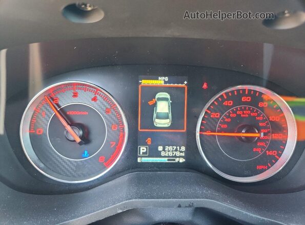 4S3GTAM6XK3705349 2019 SUBARU IMPREZA Blue Instrument cluster view
