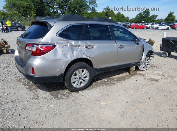 4S4BSAAC9H3354834 2017 SUBARU OUTBACK Серебряный Задняя правая четверть