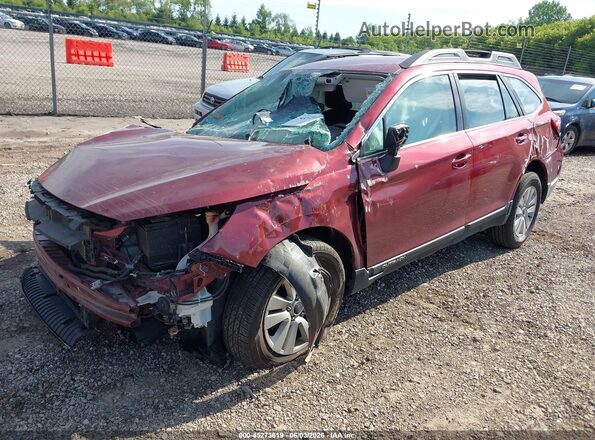 4S4BSABC2K3350422 2019 SUBARU OUTBACK Red Առջևի ձախ երեք քառորդ տեսարան