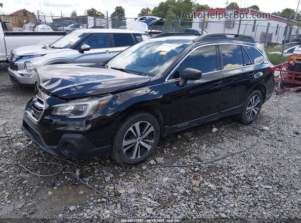 4S4BSABC4K3355153 2019 SUBARU OUTBACK Черный Передняя левая четверть