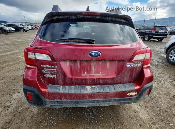4S4BSACC3J3244669 2018 SUBARU OUTBACK Красный Вид сзади