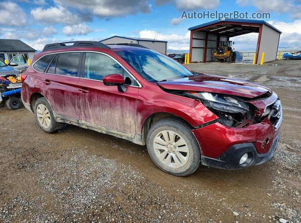 4S4BSACC3J3244669 2018 SUBARU OUTBACK Красный Передняя правая четверть