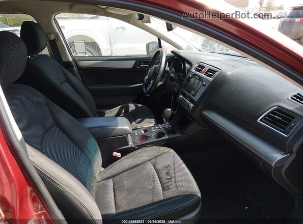 4S4BSACC5H3382210 2017 SUBARU OUTBACK Burgundy Вид салону спереду