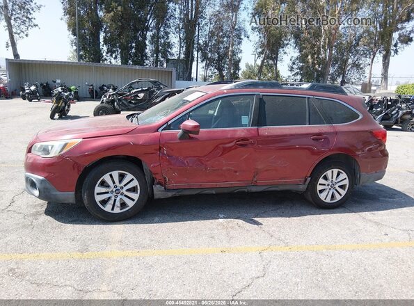 4S4BSACC5H3382210 2017 SUBARU OUTBACK Burgundy Панорамний вид салону 360°