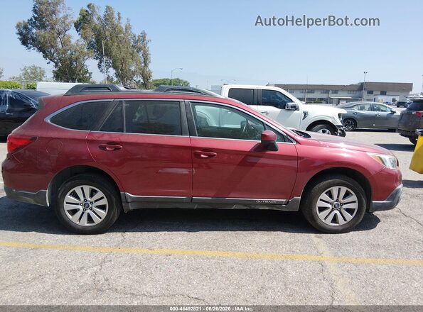 4S4BSACC5H3382210 2017 SUBARU OUTBACK Burgundy Вид задньої частини салону