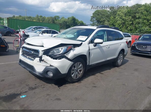4S4BSACC8J3396446 2018 SUBARU OUTBACK White წინა მარცხენა ხედი სამი მეოთხედიდან