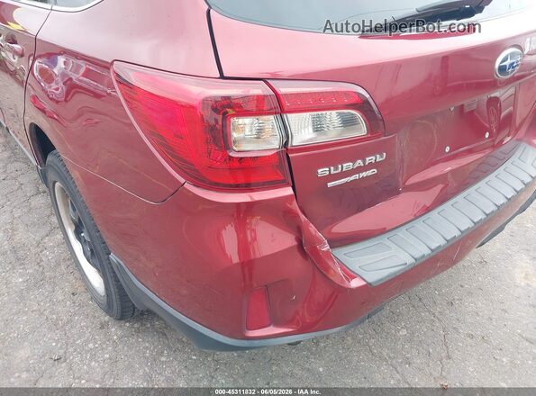 4S4BSACC9G3329797 2016 SUBARU OUTBACK Red Widok z przodu
