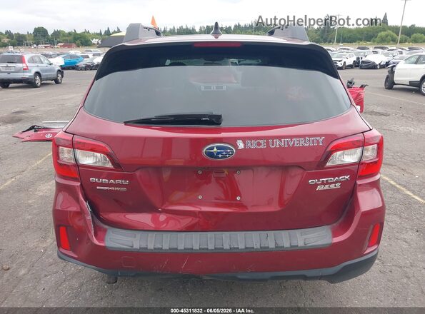 4S4BSACC9G3329797 2016 SUBARU OUTBACK Red 