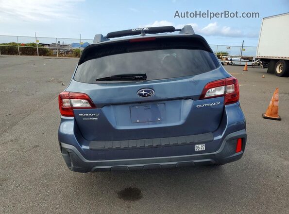 4S4BSAFC0J3300790 2018 SUBARU OUTBACK Blue Rear view