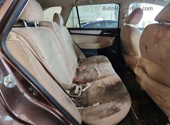 4S4BSAFC1K3228631 2019 SUBARU OUTBACK Brown Vista de los asientos traseros