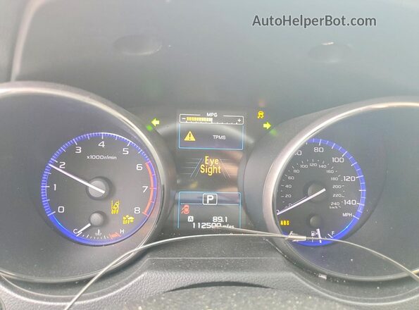 4S4BSAFC1K3241444 2019 SUBARU OUTBACK White Widok zestawu wskaźników