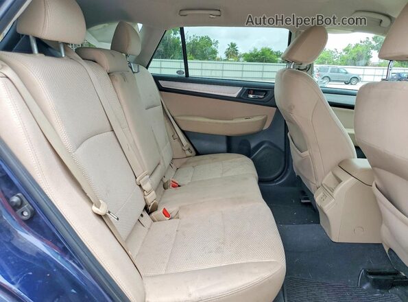 4S4BSAFC6J3293988 2018 SUBARU OUTBACK Blue Вид задніх сидінь