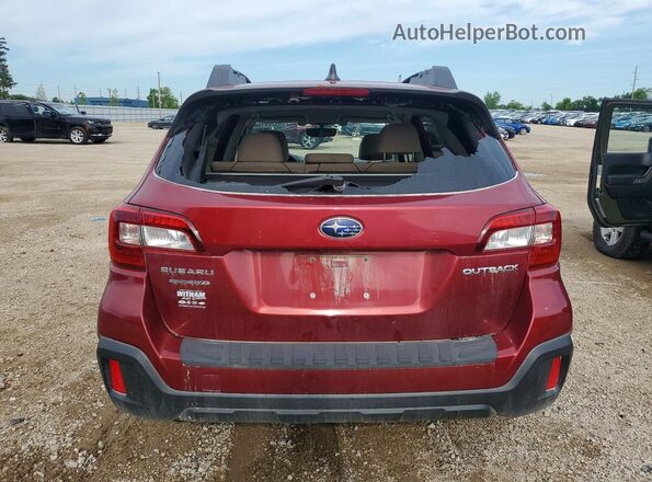 4S4BSAFC7J3319997 2018 SUBARU OUTBACK Red Rear view