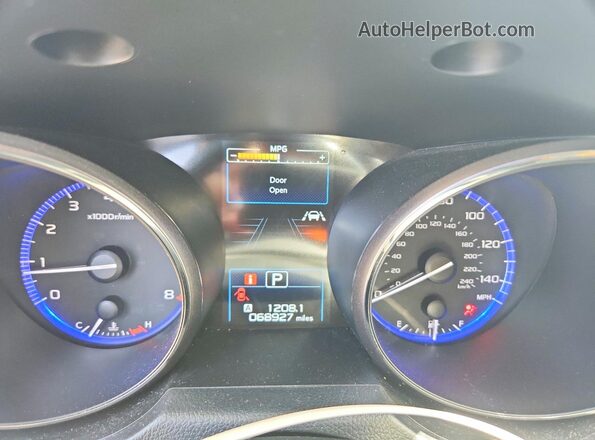 4S4BSAFCXK3303505 2019 SUBARU OUTBACK Серый Вид щитка приборов