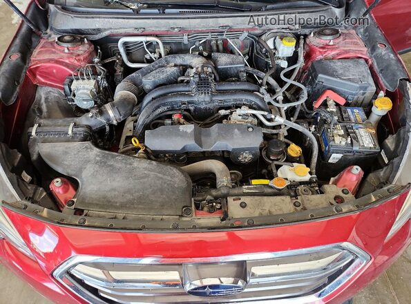 4S4BSAFCXK3389821 2019 SUBARU OUTBACK Темно-бордовый Вид задней части салона