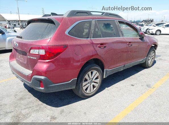 4S4BSAHC0K3290311 2019 SUBARU OUTBACK Burgundy Trasero derecho