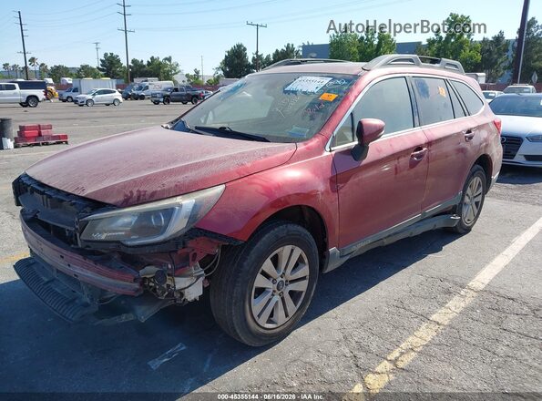 4S4BSAHC0K3290311 2019 SUBARU OUTBACK Burgundy Vista tres cuartos delantera izquierda