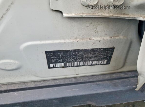4S4BSAHC3G3273400 2016 SUBARU OUTBACK White Вид наклейки з VIN-кодом