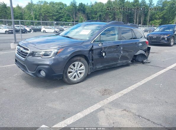 4S4BSAHC7K3244037 2019 SUBARU OUTBACK Gray წინა მარცხენა ხედი სამი მეოთხედიდან