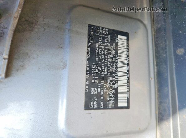 4S4BSALC4G3226822 2016 SUBARU OUTBACK Silver Вид підкапотного простору
