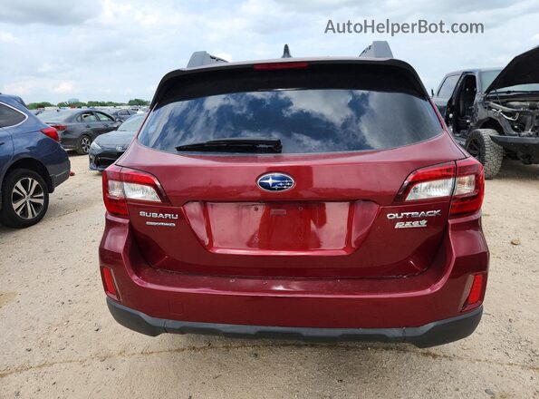 4S4BSALC4G3226934 2016 SUBARU OUTBACK Burgundy უკანა ხედი