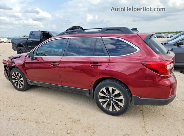 4S4BSALC4G3226934 2016 SUBARU OUTBACK Burgundy უკანა მარცხენა
