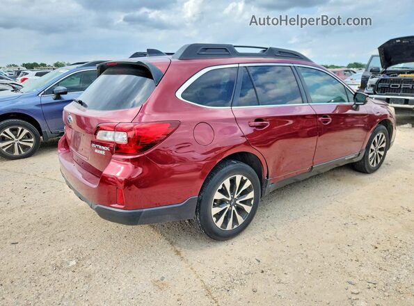 4S4BSALC4G3226934 2016 SUBARU OUTBACK Burgundy უკანა მარჯვენა