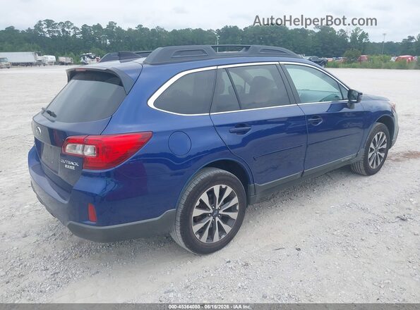 4S4BSALC6G3247459 2016 SUBARU OUTBACK Синий Задняя правая четверть