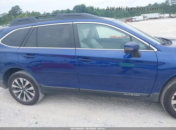 4S4BSALC6G3247459 2016 SUBARU OUTBACK Синий Вид задней части салона
