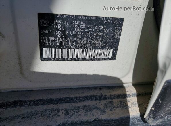 4S4BSANC1H3270081 2017 SUBARU OUTBACK White ძრავის განყოფილების ხედი