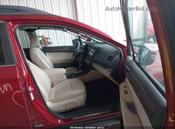 4S4BSANC4H3306426 2017 SUBARU OUTBACK Red Вид салону спереду