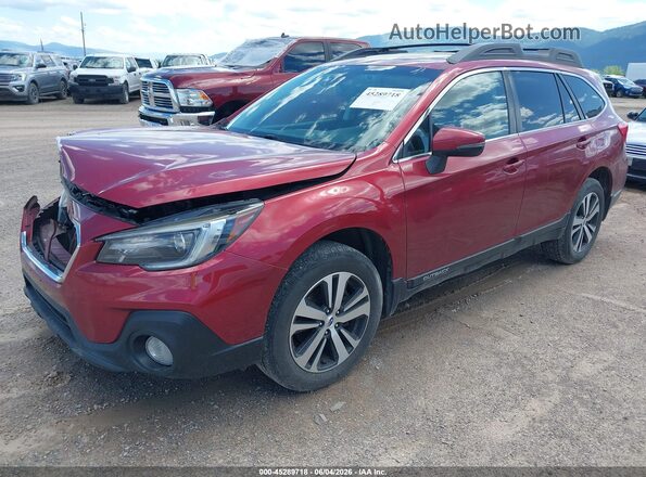 4S4BSANC7K3262879 2019 SUBARU OUTBACK Red წინა მარცხენა ხედი სამი მეოთხედიდან